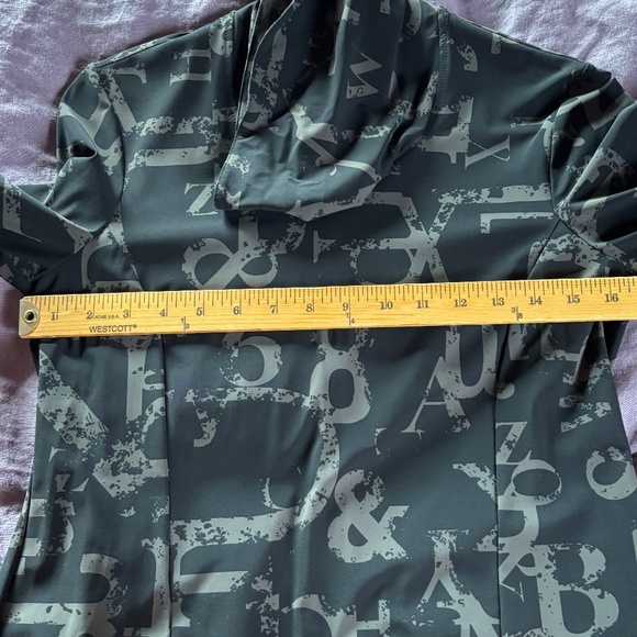 Porto San Francisco Gray and black long sleeve cowl neck top Size 1 - Picture 7 of 11